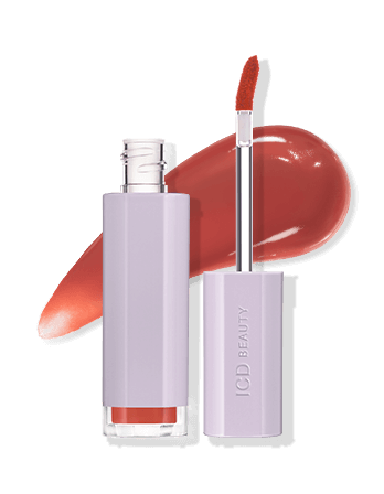 ICD Makeup Butter Lip Tint Semi Matte with applicator, showcasing lasting color and high-intensity shine.