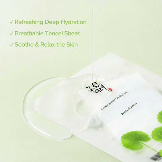 Beauty of Joseon Centella Asiatica Calming Mask with Tencel sheet offers deep hydration and skin soothing benefits.