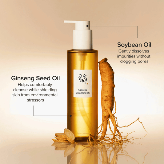 Beauty of Joseon Ginseng Cleansing Oil | Best Oil Cleanser Korean with Ginseng Seed Oil and Soybean Oil for gentle cleansing.