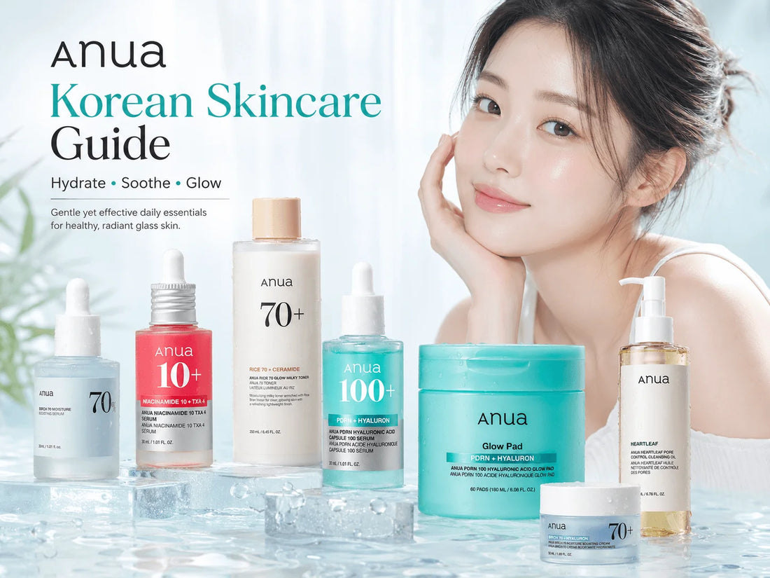 Anua Korean Skincare Guide: The Best Heartleaf Products for Calm, Glowing-Looking Skin (2026) featuring various heartleaf products.