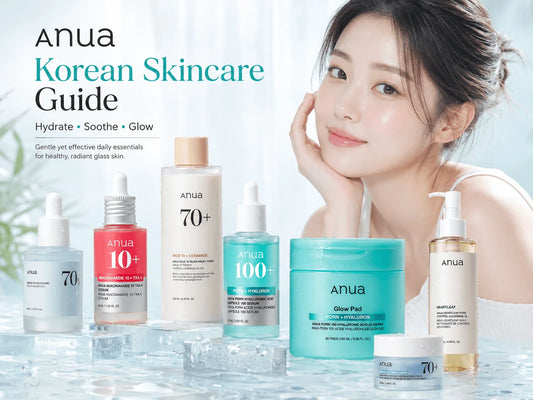 Anua Korean Skincare Guide: The Best Heartleaf Products for Calm, Glowing-Looking Skin (2026) featuring various heartleaf products.