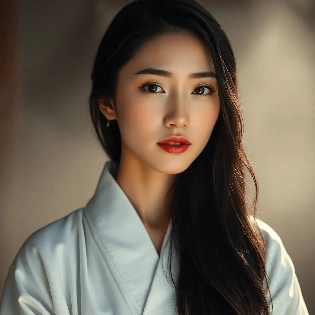Discover RIMAN Skincare: The Korean Beauty Secret to Radiant, Glass-Like Skin model showcasing glowing skin.