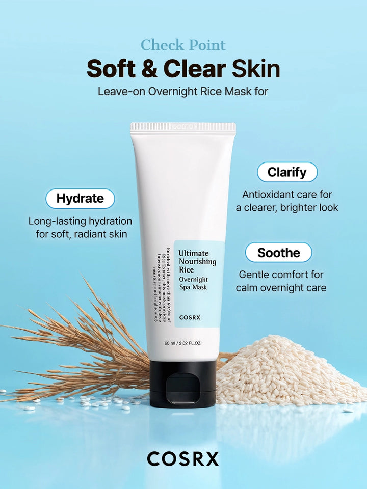 COSRX Ultimate Nourishing Rice Overnight Spa Mask | Korean Face Mask