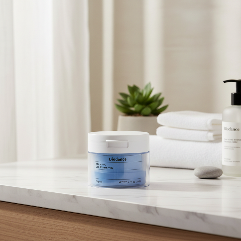 Biodance Cera-Nol Gel Toner Pads packaging on a white background