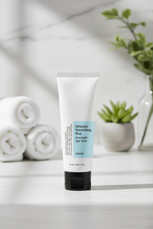 CosRX Ultimate Nourishing Rice Overnight Spa Mask tube on a white background