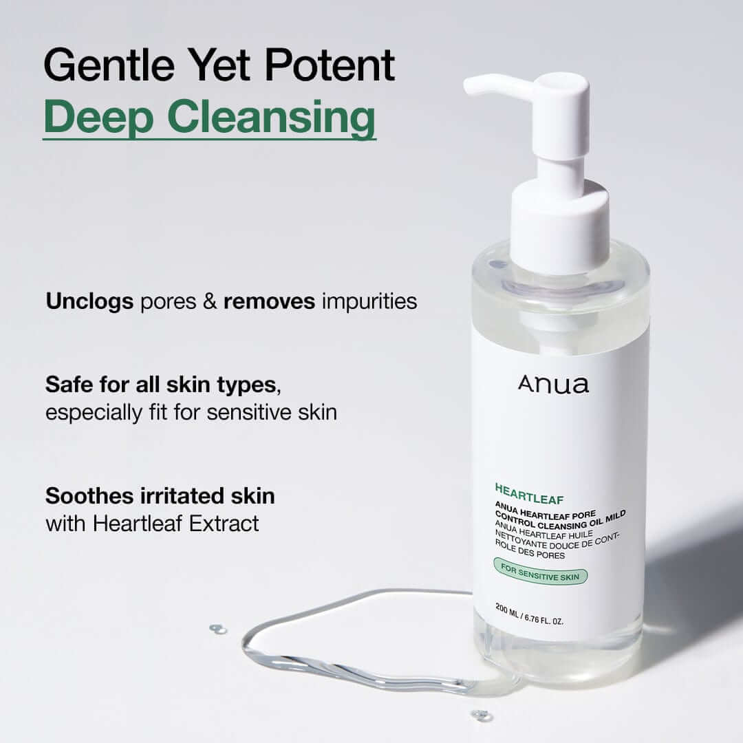 Anua Heartleaf Pore Control Cleansing Oil Mild | Best Oil Cleanser Korean