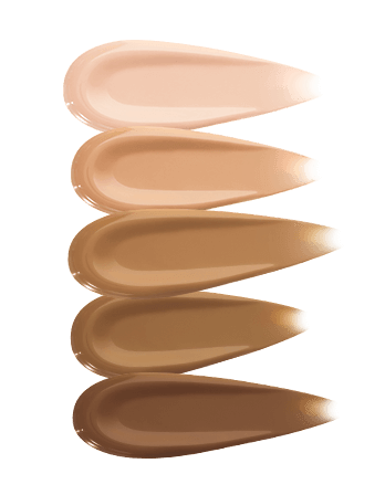 Swatches of different shades of Riman ICD Makeup Luminous Glow Cushion for buildable coverage and luminous finish.