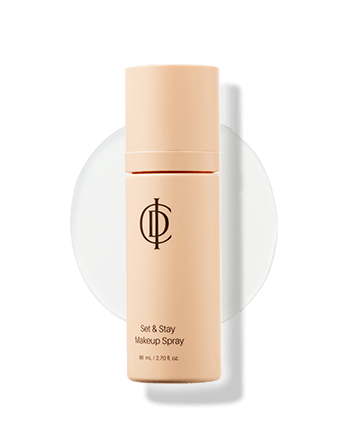 Riman ICD Makeup Set & Stay Makeup Spray bottle on a white background