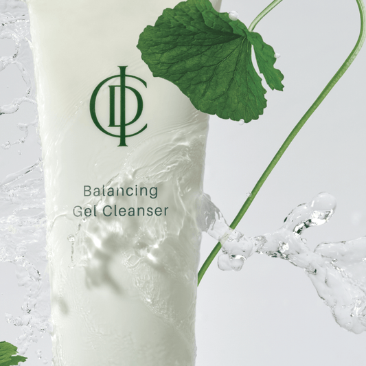 RIMAN ICD Balancing Gel Cleanser with refreshing water splash and mint leaf for balanced skin.