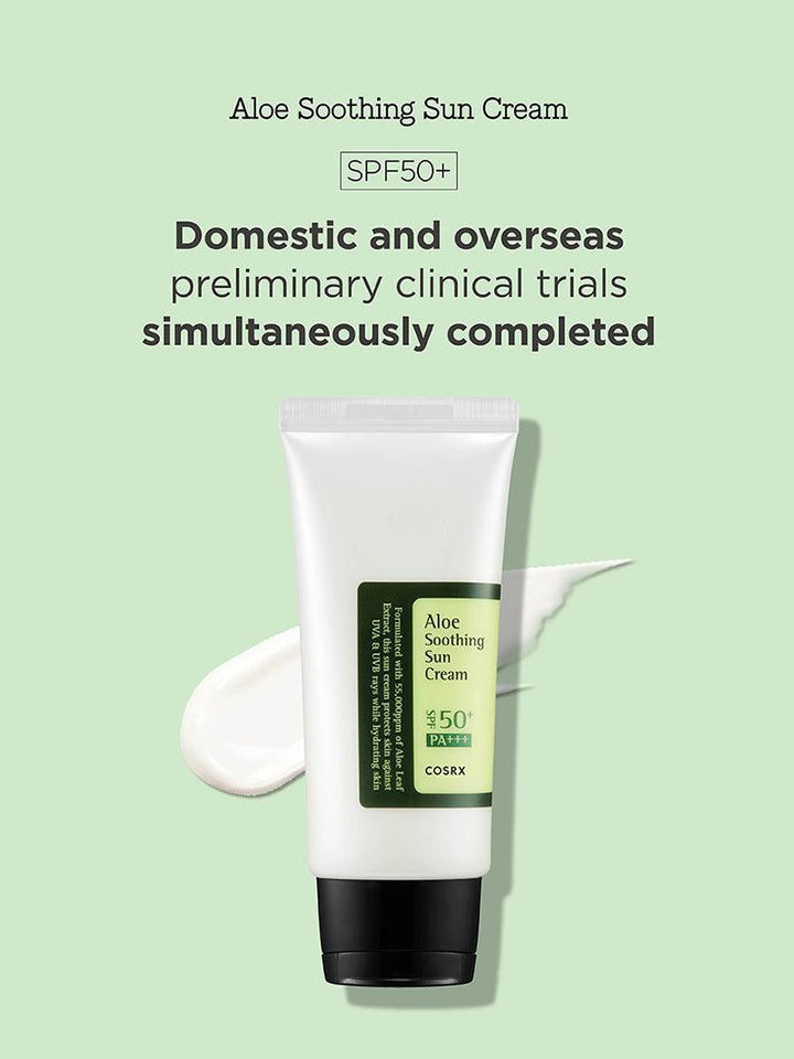 COSRX Aloe Soothing Sun Cream SPF50 | Korean Face Sunscreen