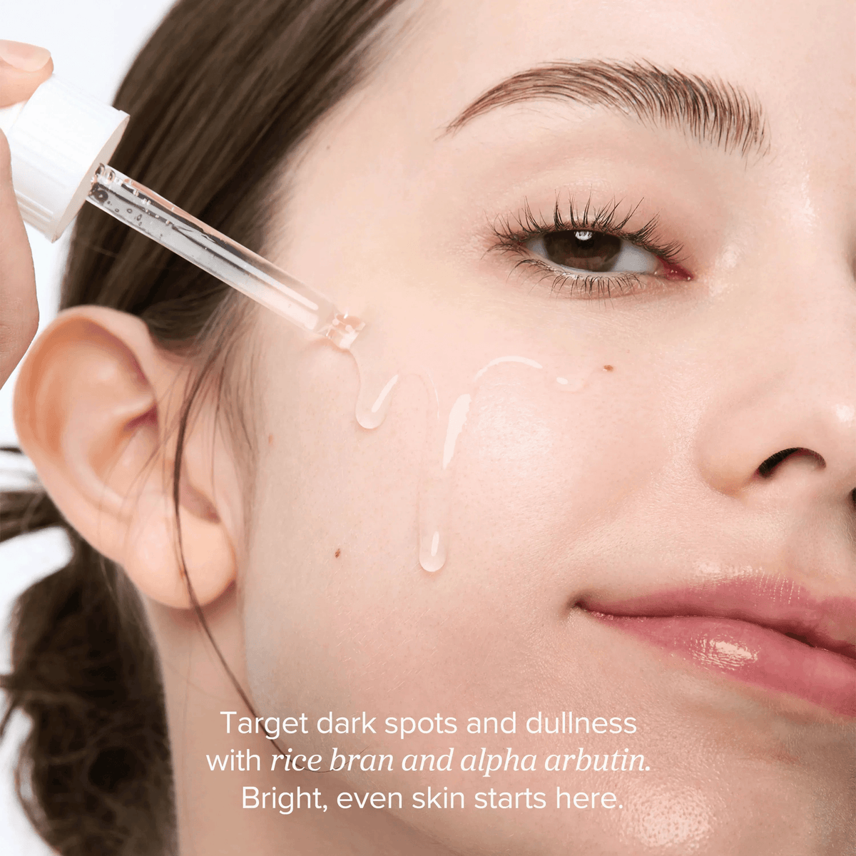 Applying Beauty of Joseon Glow Deep Serum Rice Alpha-Arbutin to target dark spots and dullness on skin.