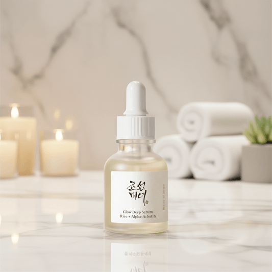 Beauty of Joseon Glow Deep Serum Rice Alpha-Arbutin in a dropper bottle for brightening skin