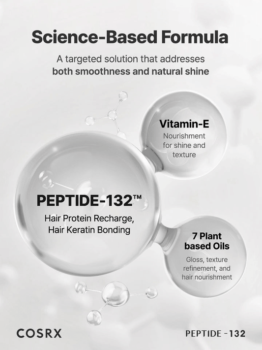 COSRX PEPTIDE-132 Ultra Perfect Hair Bonding Oil Serum | Korean Hair Care science-based formula with PEPTIDE-132.