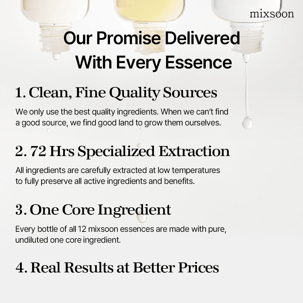 Our Promise Delivered: mixsoon Galactomyces Essence highlights clean ingredients, specialized extraction, and real results.