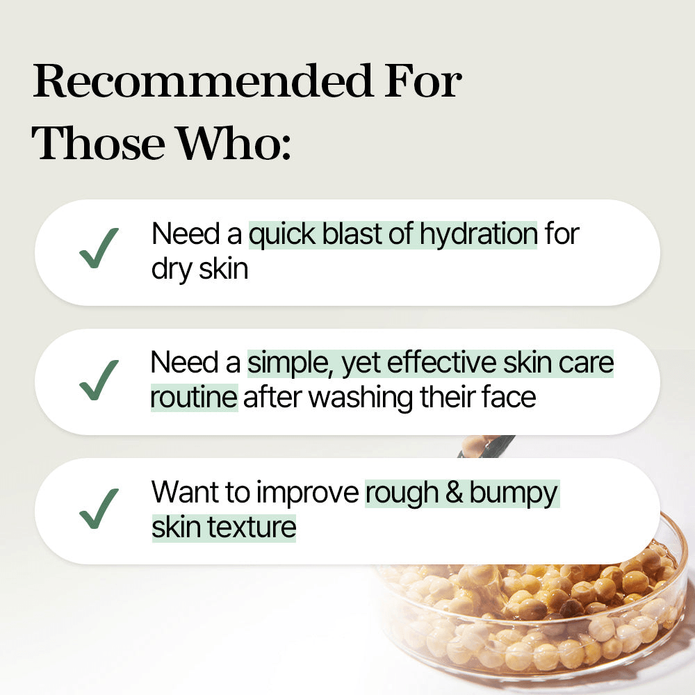 mixsoon Bean Toner Pad Recommended for hydration, effective routine, and improving rough & bumpy skin texture.