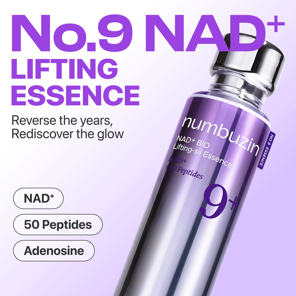 numbuzin No.9 NAD+ BIO Lifting-sil Essence for firm, smooth, and youthful skin. Korean face products.