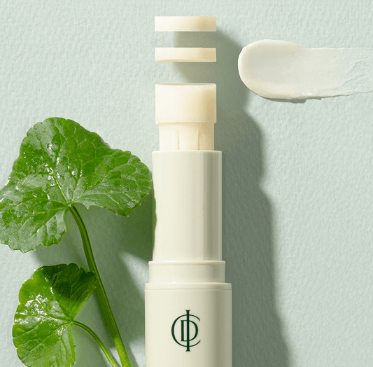 Riman ICD Multi Stick Balm with fresh green leaf, showcasing moisturizing balm for youthful skin and instant wrinkle improvement.